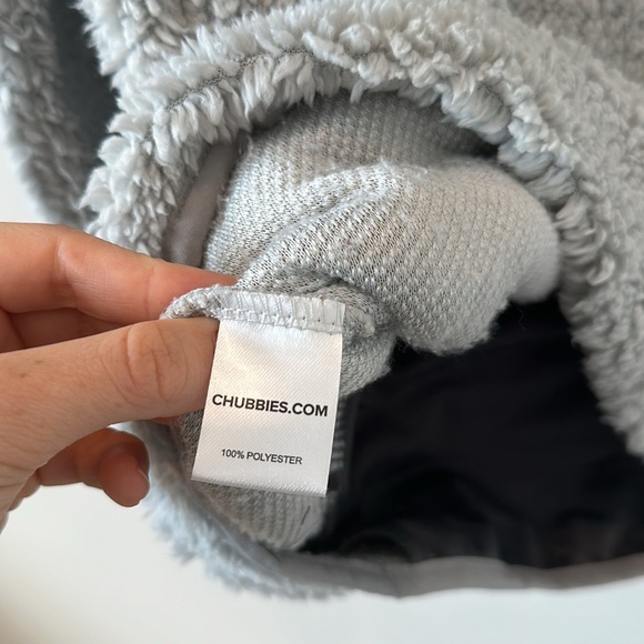 Chubbies High Pile Are You Afraid Of The Dark Fleece Hoodie Gray Mens Shorts XL - Picture 9 of 9